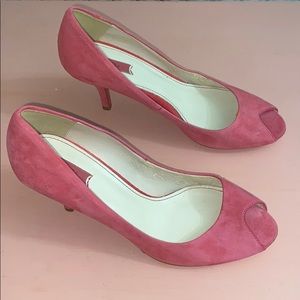 Zara Pink Peep toe Pumps sz 38